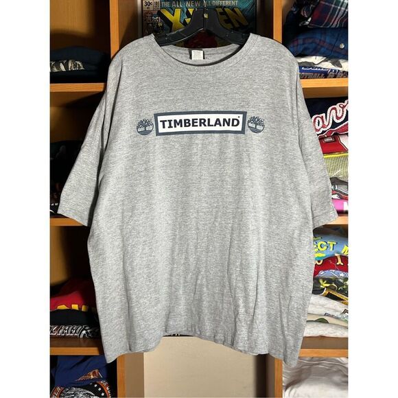 Vintage Y2K Timberland Double Sided Logo Tee - Picture 1 of 5
